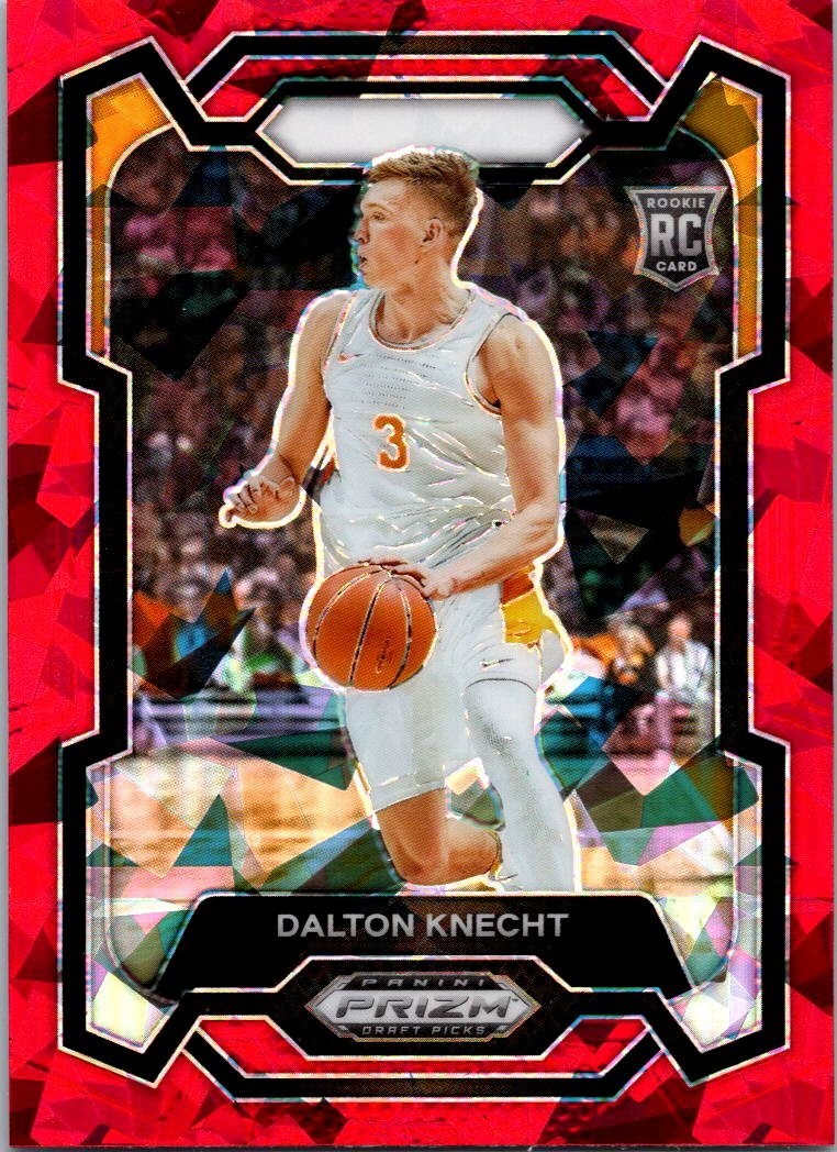 2024 DALTON KNECHT PANINI PRIZM DRAFT PICKS #50 RED CRACKED ICE ROOKIE RC CARD