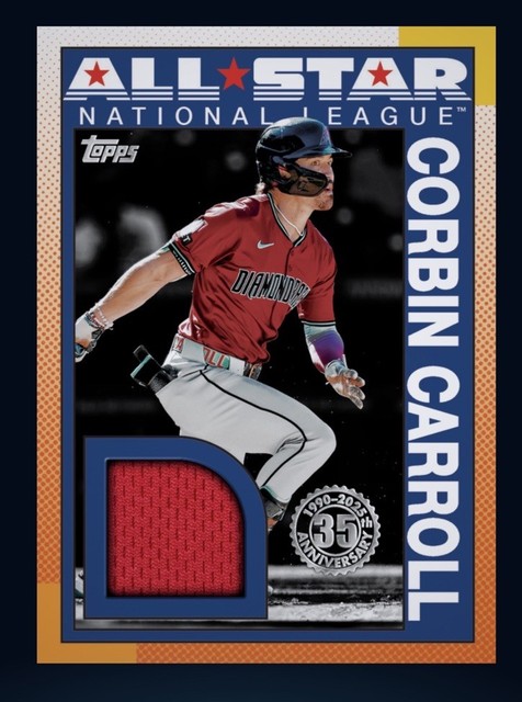 2025 Topps Series 2-1990 All-Star Relic - CORBIN CARROLL (Topps Bunt Digitalcard
