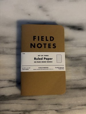 Field Notes Notebooks Set Of 3 Pocket Size Brown. Brand New