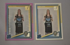 2025 Donruss WNBA #93 AJSA SIVKA Rated Rookie Purple Laser /99 & Base Card 