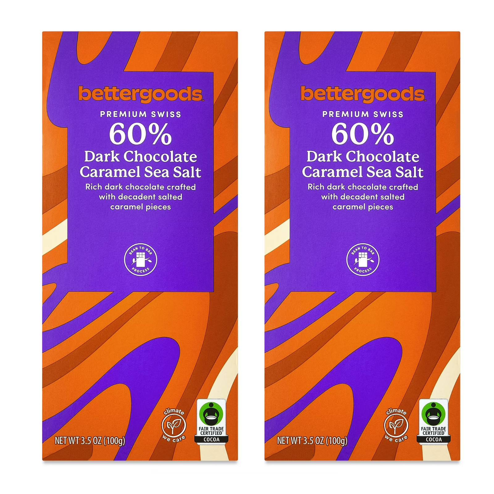 bettergoods Premium Caramel Sea Salt Chocolate Bar, 3.5oz, 2