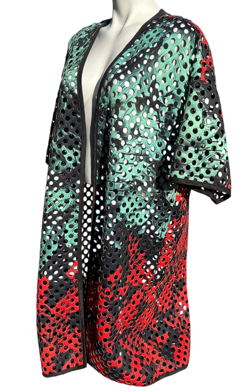 CLOVER CANYON Perforated Leaf Pattern Open Front … - image 3