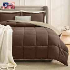 Homelike Moment California King Comforter Set Brown, Cal King Comforter Set Ligh