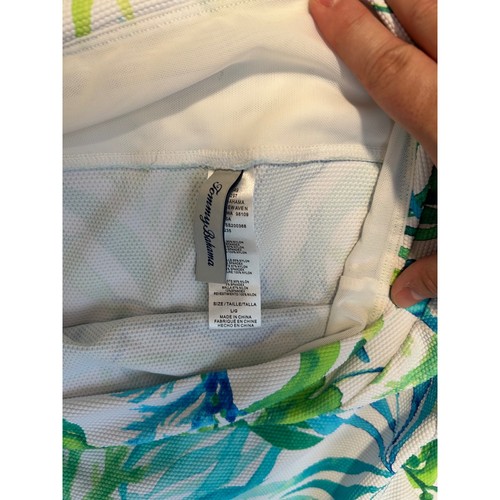 Tommy Bahama 3 Piece Reversible Tankini Set Skort Floral Blue Green Large - Picture 2 of 4