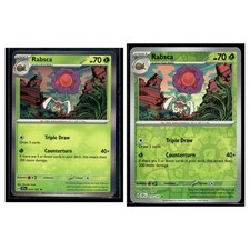 2 Card Pokemon TCG SV08: Surging Sparks - Rabsca 019/191 Holo & Reverse Holo LP