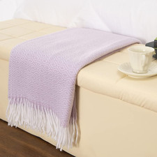 50x60 Faux Cashmere Throw Blanket Soft Cozy Pink Lavender Fringe Sofa Blanket