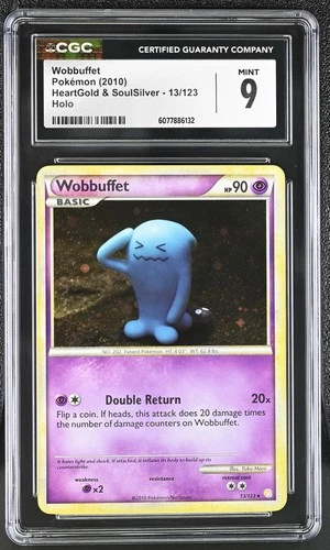 CGC 9 MINT Wobbuffet 2010 HeartGold & SoulSilver 13/123 Holo Pokemon Card