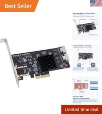 Syba 8 Port SATA III Non-RAID PCI-e x4 Expansion Card Supports FreeNAS and ZF...