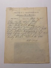 1903 Original Rambler No. 1 Automobile Receipt 1902 Model Dayton Ohio Letters