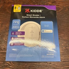 Kidde RGCUAR-RW Smart Smoke  Carbon Monoxide Alarm Ring App Hardwired WiFi -NEW