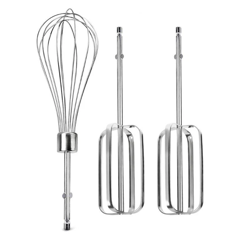 3PCS Beater Replacement Parts Stainless Steel Texture Whisks for Hand Mixers