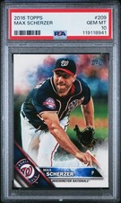 2016 TOPPS #209 MAX SCHERZER PSA 10