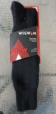 Wigwam SNOW Sock Black 052 American Wool Size Large Men 9-11 Woman 10-13
