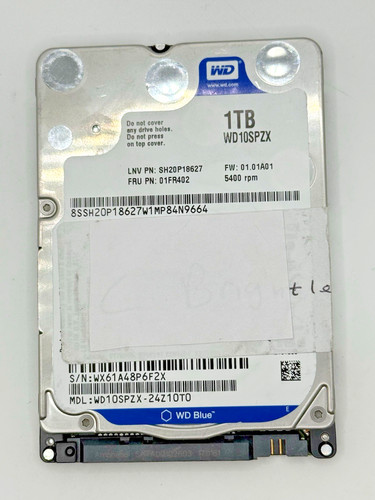 WD Blue 1TB 2,5" SATA Laptop Festplatte 100% Health 100% Performance