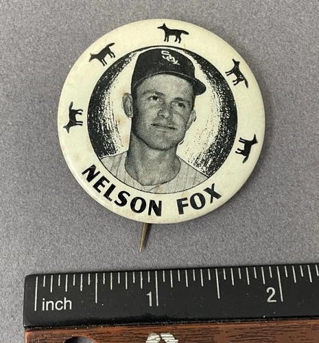Vintage Nelson "Nellie" Fox 1950's PM10 Pin • Team Issued Souvenir