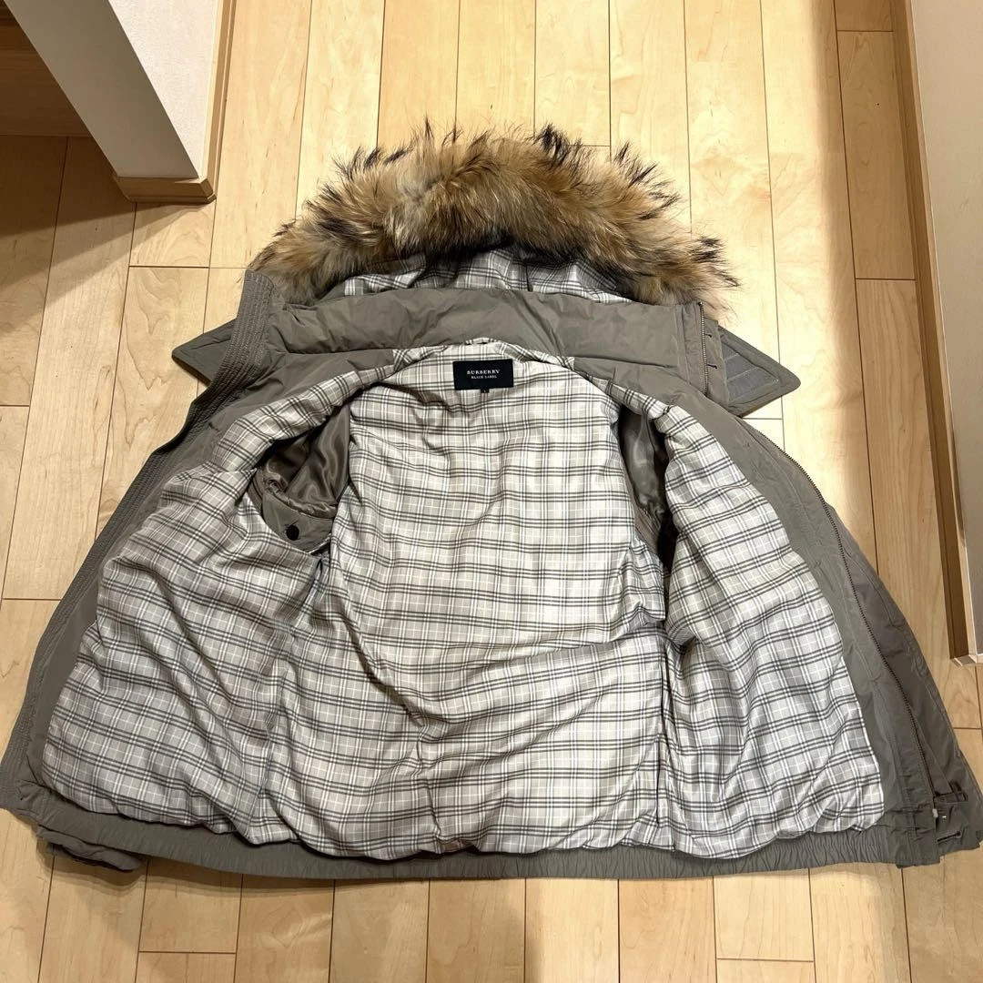 Piumino BURBERRY BLACK LABEL manica cappuccio rimovibile taglia L uomo #ED ZHA