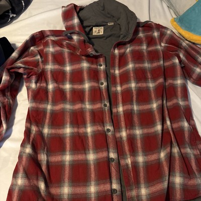 Red Head Hooded Heavy Weight Flannel And Lined Jacket XLT Red And White