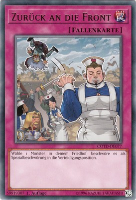 YU-GI-OH, ZURÜCK AN DIE FRONT, R, COTD-DE077, 1. Auflage, TOP