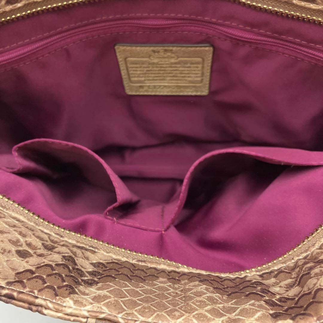 Rare COACH shoulder bag python pattern 2200 2a - image 11