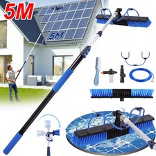 16FT WATER FED WINDOW CLEANING POLE CLEANER EQUIPMENT EXTENSION  BRUSH KIT TOOL