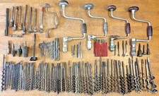 Lot of Antique Vintage Woodworking Tools - Braces, Brace Bits, Expansive Bits
