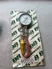 B&B Performance Fuel Pressure Gauge 0–15 PSI Vintage Drag Racing Part #40550