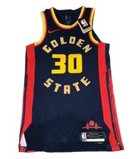 Nike Steph Curry Golden State Warriors Authentic City Jersey 40 Small FQ4465-419