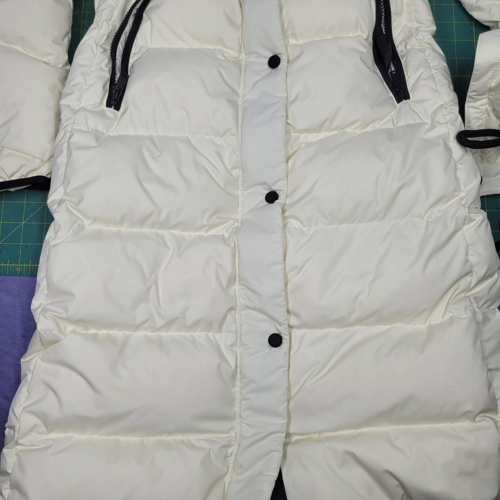 Moose Knuckles Belle Cote Down Parka White Puffer Coat Hooded Jacket Size S/P image 7