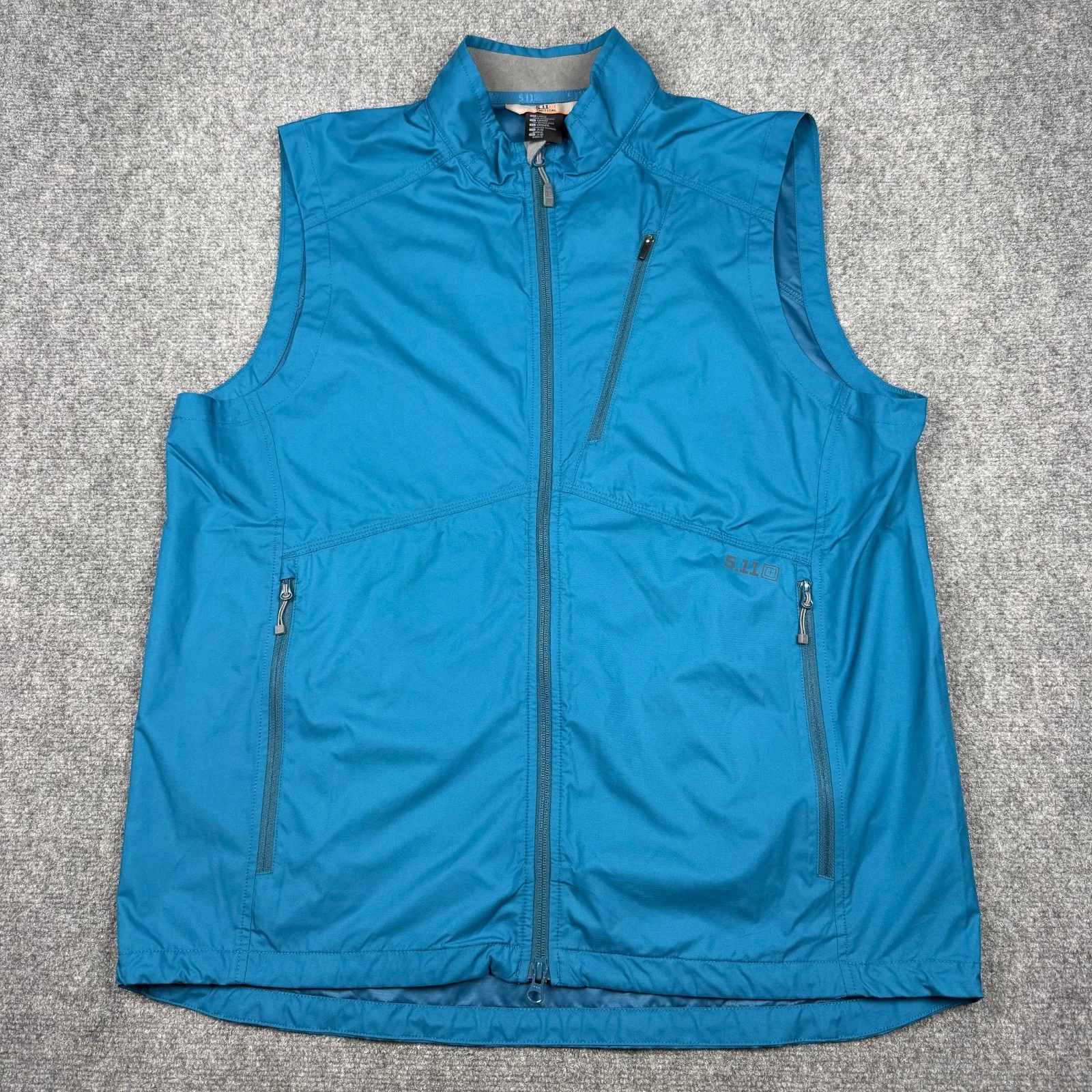 5.11 Tactical Cascadia Windbreaker Vest Mens L Blue Full Zip Outdoors Gorpcore