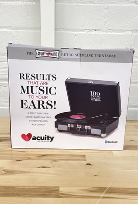 ACUITYMATIC 3 SPEED RETRO SUITCASE TURNTABLE-BLUETOOTH