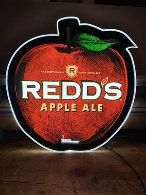 Bar Light LED Sign Redds Apple Ale Milwaukee Man Cave Bar Cider Beer RARE   