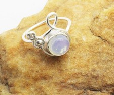 Milky Opalite Gemstone Handmade 925 Sterling silver Jewelry Ring Size-9" US 