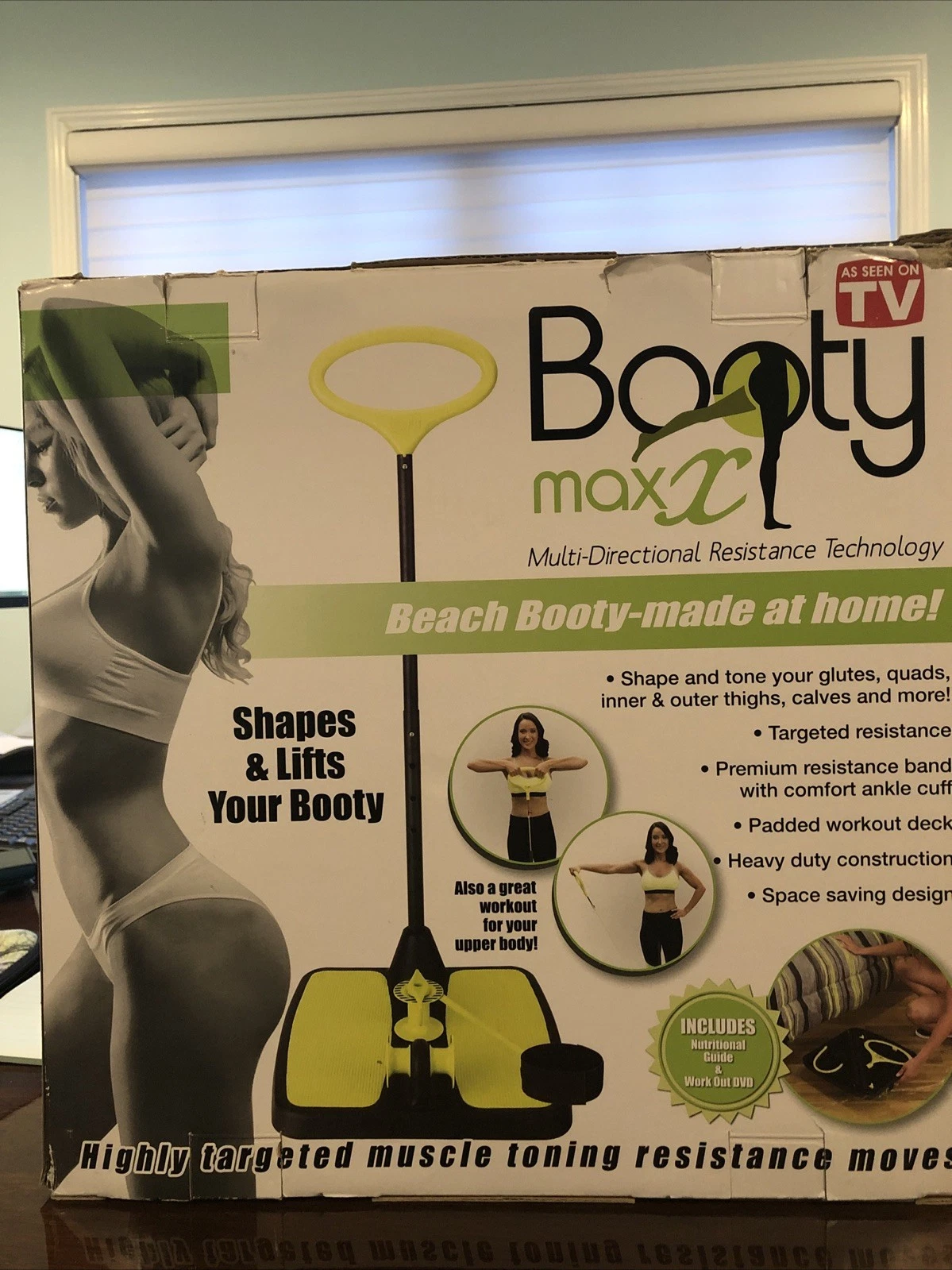 New In Box Booty MaxX As Seen On TV Muscle Toning Exercise W/ Resistance Bands