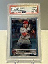 2022 Topps Chrome TJ Friedl CINCINNATI Rookie ON CARD Auto PSA 9 #RA-TF