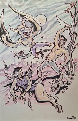 WINGED DRAGON* MIKE BENNETT'S  ORIGINAL  ART   (2025) 10/19/2025