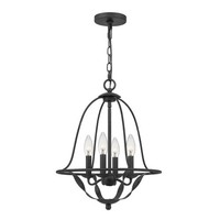 Kronleuchter Rustikal Shabby Grau Ø 40,5 Cm 4X E14 Metall Pendelleuchte Esstisch
