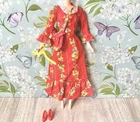 Barbie Pleasantly Peasant #3360 Floral Peasant Dress Shoes & Purse Vintage 1972