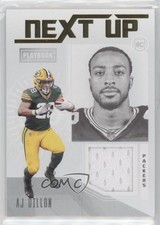 2020 Panini Playbook Next Up Jerseys AJ Dillon #NU-25 0dj0