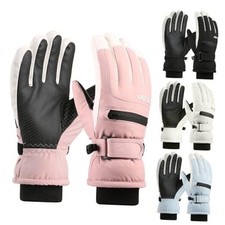 Kids Winter Ski Snow Gloves Warm Waterproof Cold Weather 8-12Y Pink B