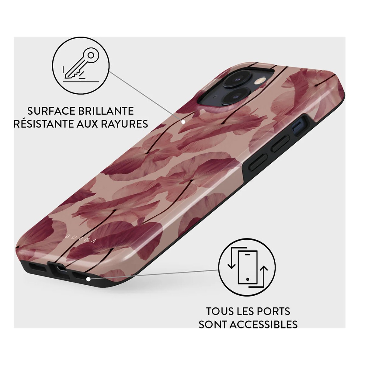 Coque iPhone 13 antichoc coque de protection robuste rouge - 2