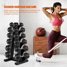 500 Pound Rubber Encased Dumbbell Strength Training Weight Set (no Dumbbell)