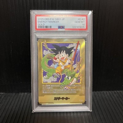PSA10 Energy Marker Gold E-42 Dragon Ball Fusion World Manga