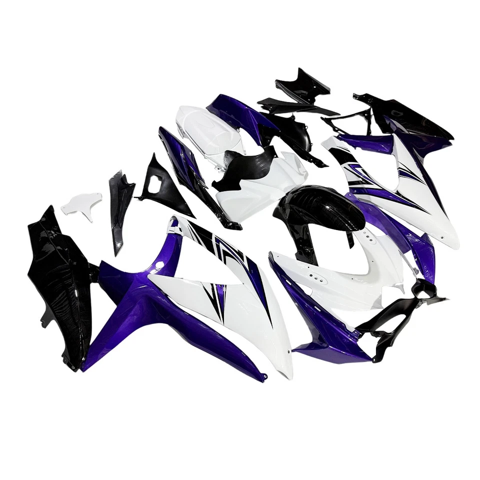 Fairings Kit for Suzuki GSXR600 GSXR750 K8 2008 2009 2010 Bodywork Purple White - Image 2 of 4