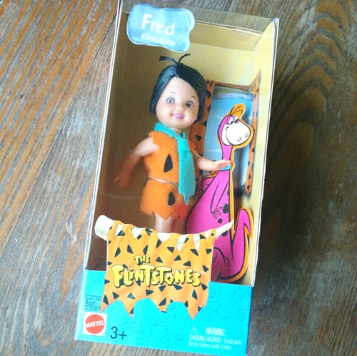 Fred Flintstone Doll Mattel Vintage 2003 NEW! in Box Barbie Kelly