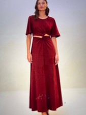 Farm Rio… Artsy Cut-Out Organic Cotton Maxi Dress…Sz L