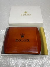 ROLEX Watch Box Wooden Inner with Cushion and Outer Box Set Vintage Japan