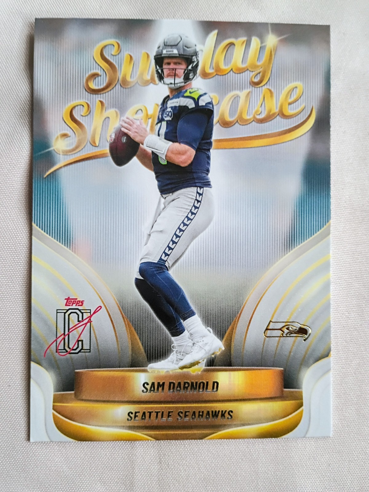 Sam Darnold #SS-18 Seahawks Sunday Showcase 2025 Topps Signature Class Football
