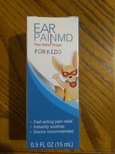 Ear Pain MD FOR KIDS Pain Relief Drops 0.5floz/15mL Each EXP 04/2020