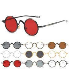 Small Retro Lennon Style Round Metal Sunglasses Unisex Vintage Steampunk Glasses