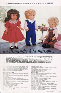 ▬► Page Poupée Michel et Françoise Modes et Travaux 10//1980